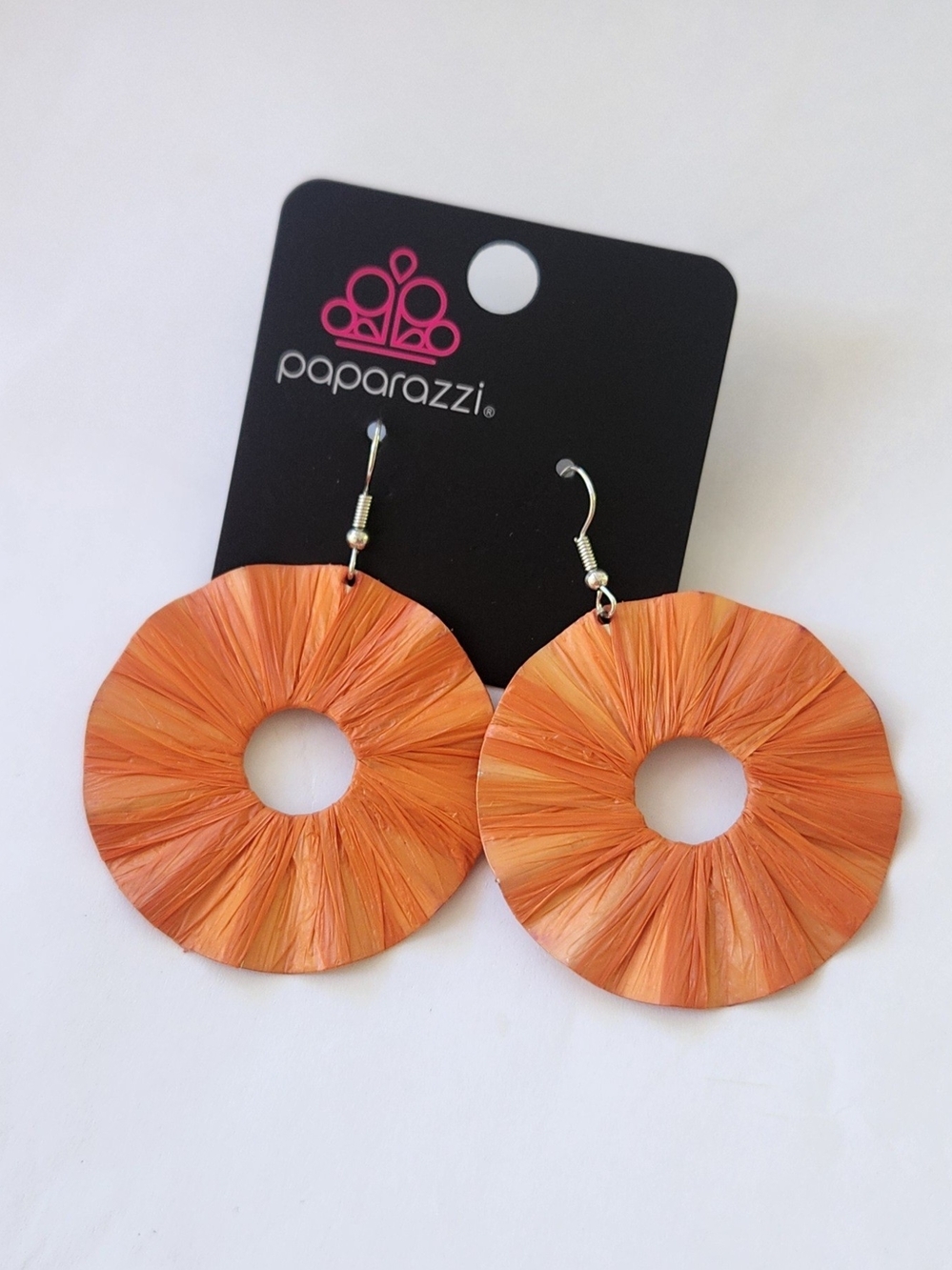 Fan The Breeze Orange Paparazzi Earrings